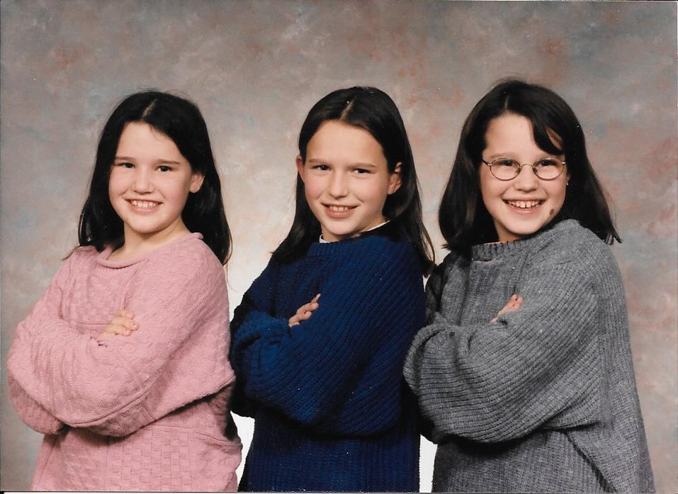 The Gerber girls in fall of 1998