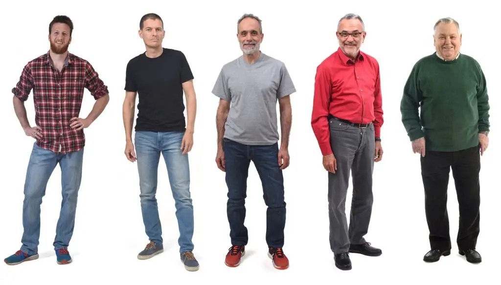 Collage of men of all ages.